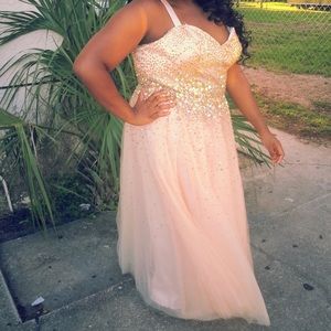 Dave & Johnny Plus Size Prom Dress